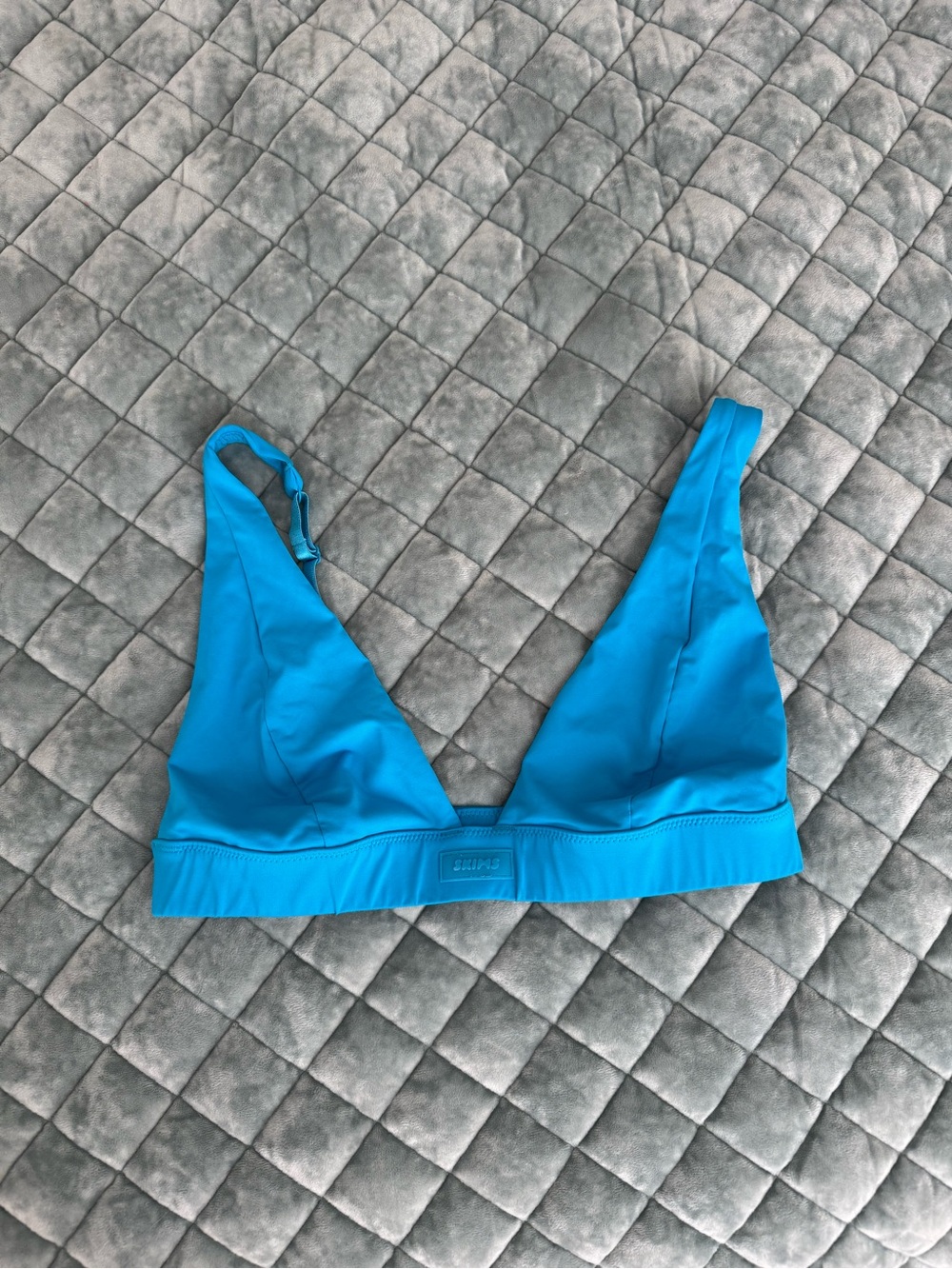 SKIMS Bright Blue Wireless Triangle Bikini Top